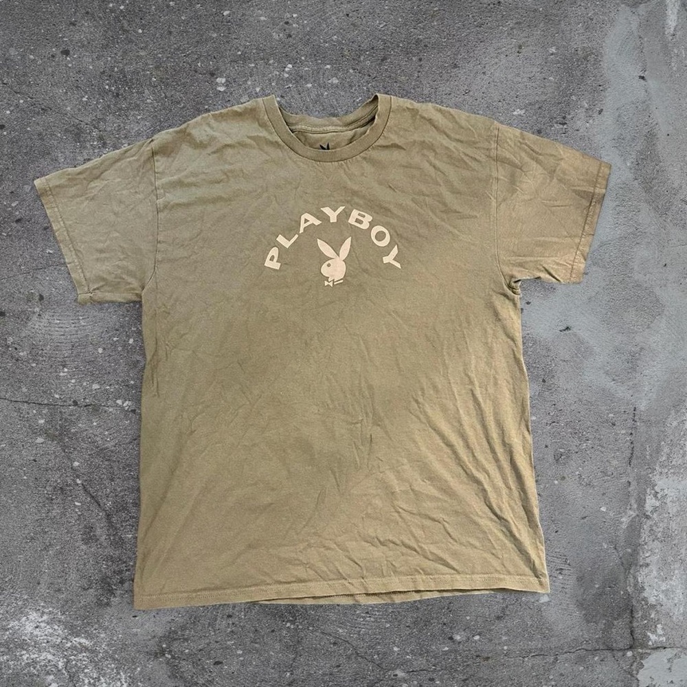 playboy graphic tee y2k streetwear faded earthy indie skater vintage fit